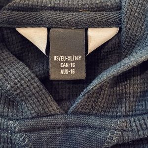 Size 14Y, long sleeve, black, Volcom hooded T